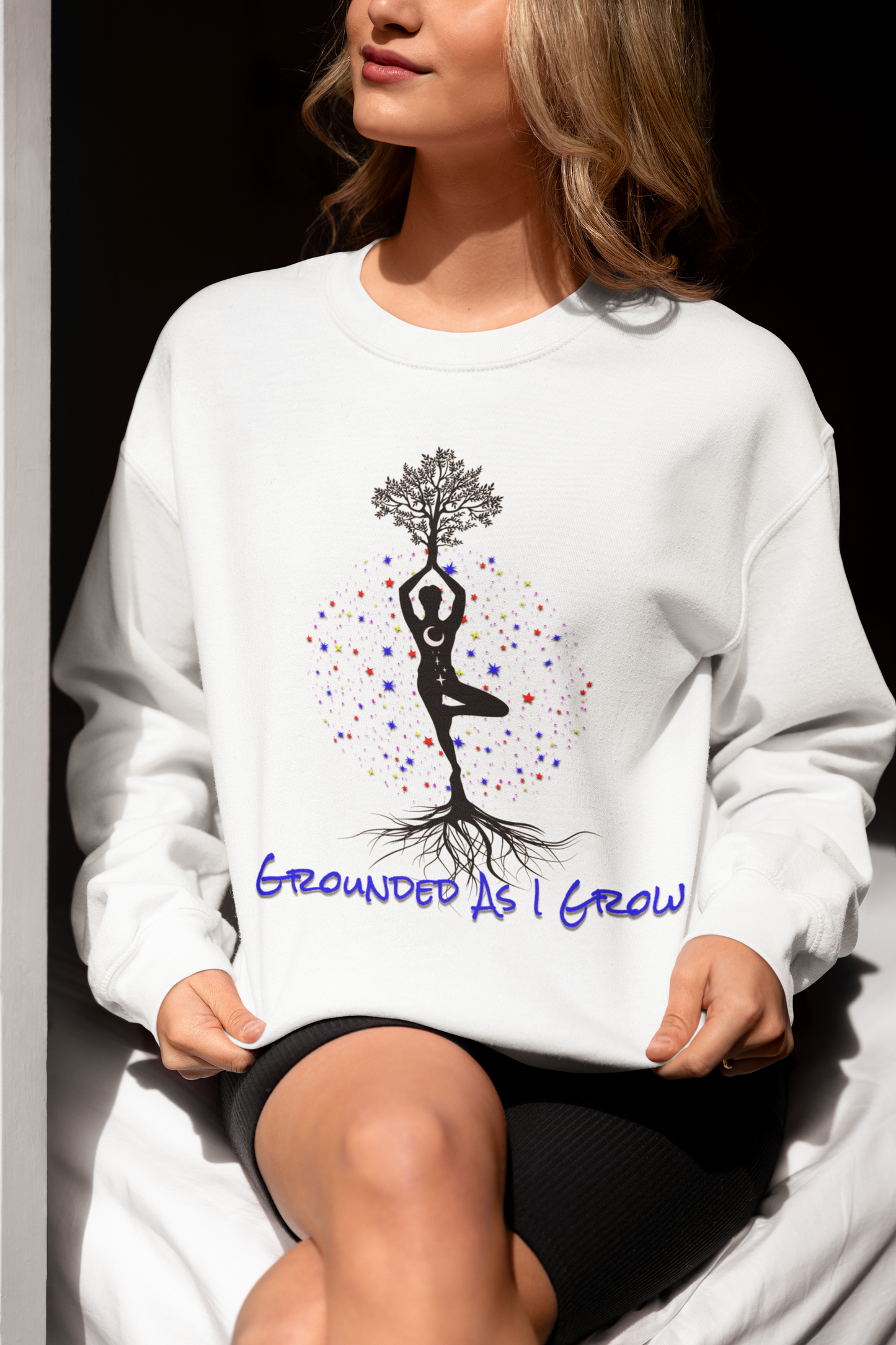Grounded As I Grow – Cozy Mindful Woman’s Sweatshirt